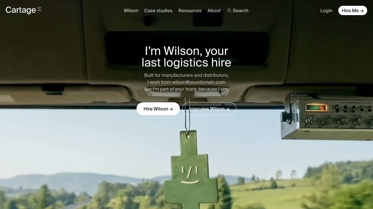 Cartage website homepage screenshot