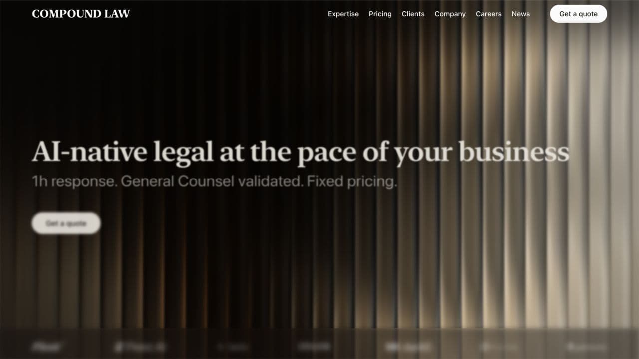 Compound Law website homepage screenshot