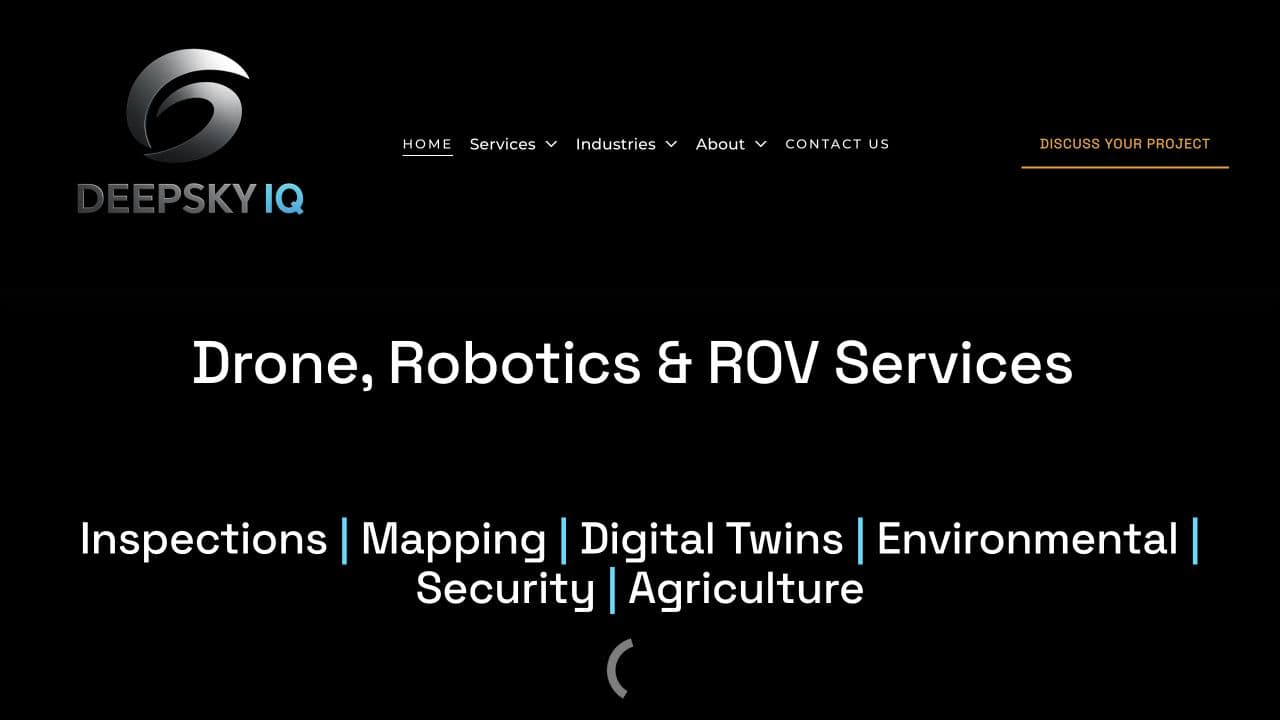 DeepSky IQ website homepage screenshot
