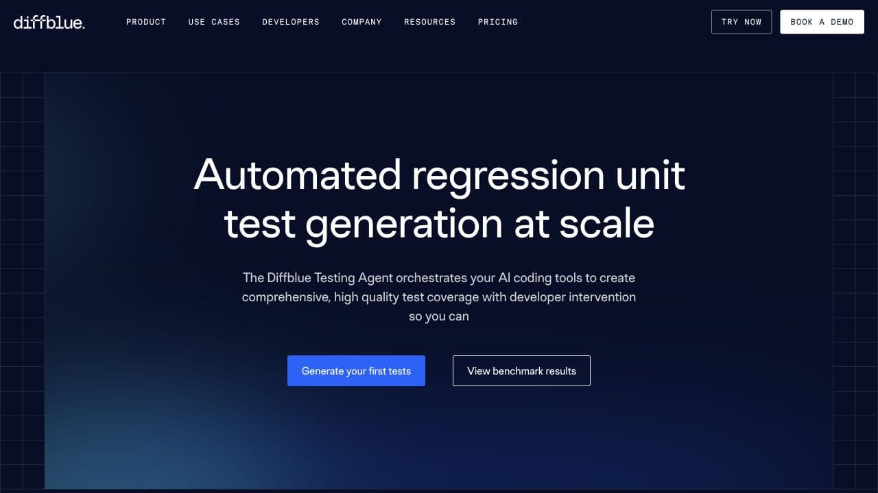 Diffblue website homepage screenshot