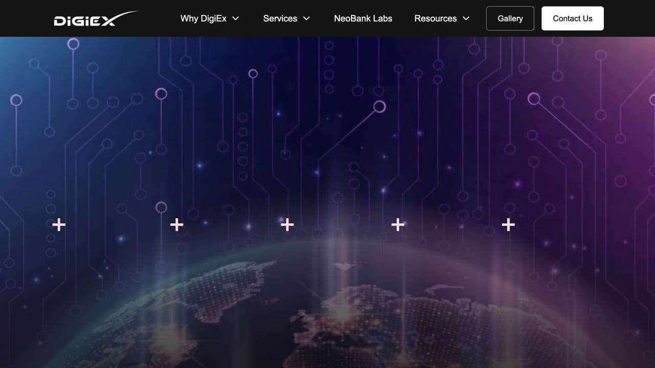 DigiEx Group website homepage screenshot