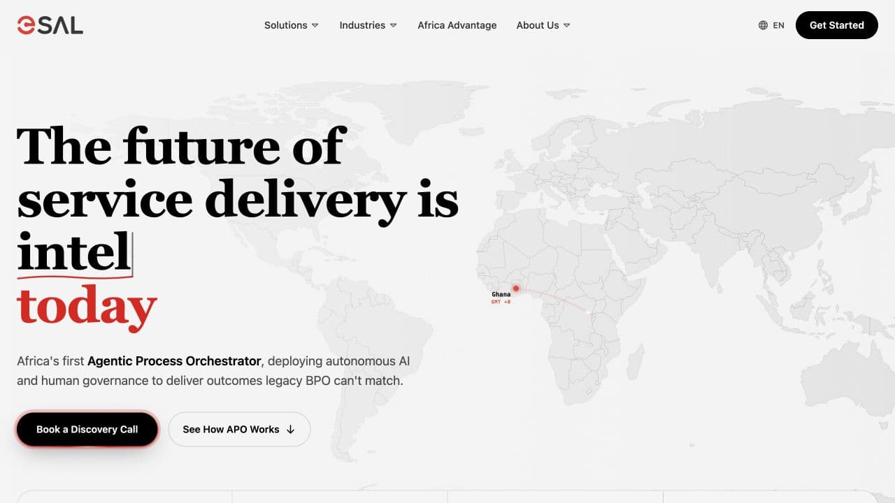 eSAL website homepage screenshot