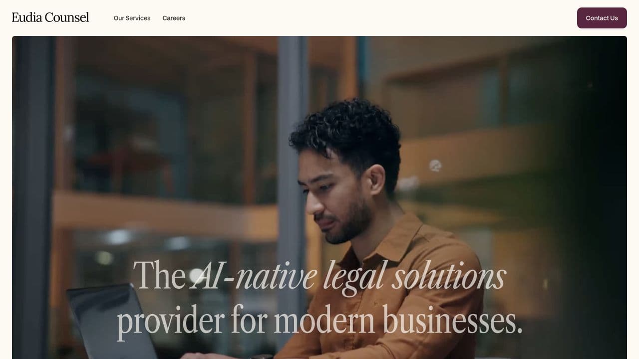 Eudia Counsel website homepage screenshot