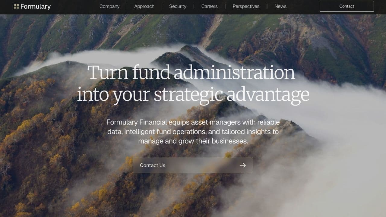 Formulary website homepage screenshot