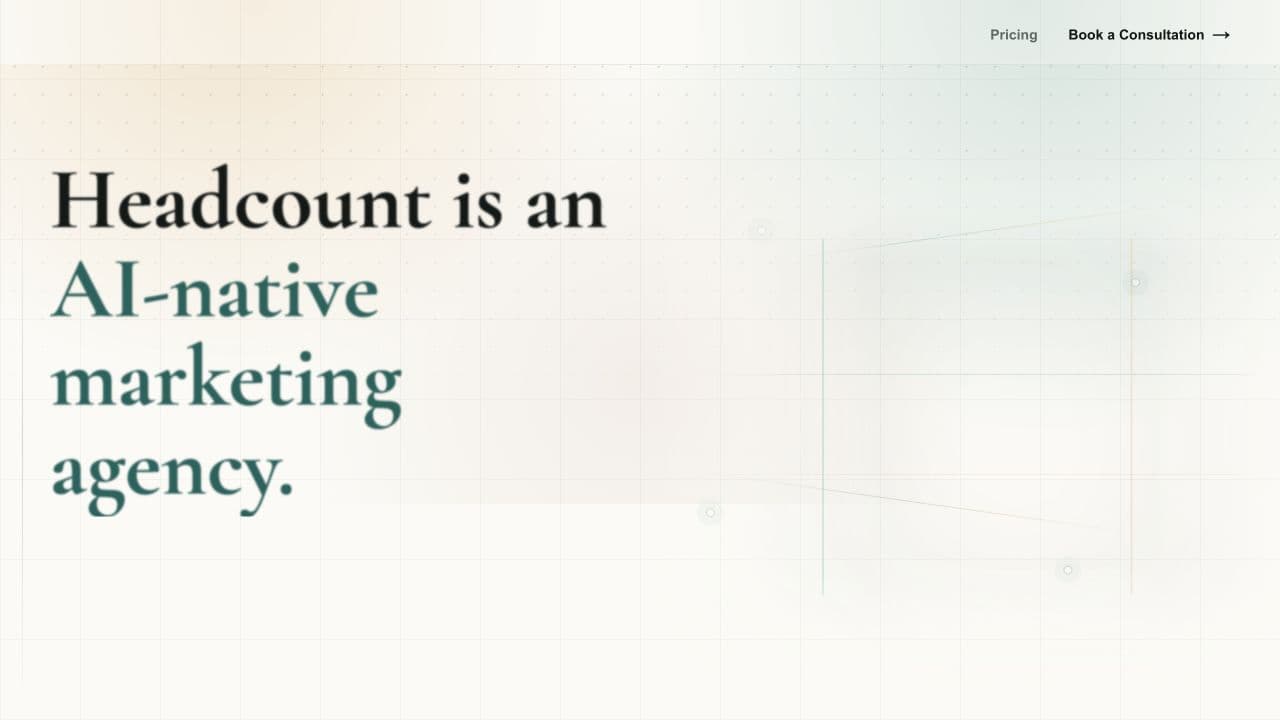 Headcount website homepage screenshot