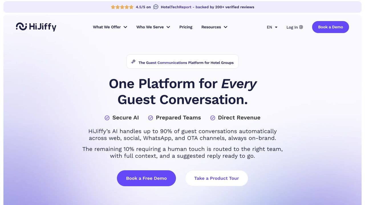 HiJiffy website homepage screenshot