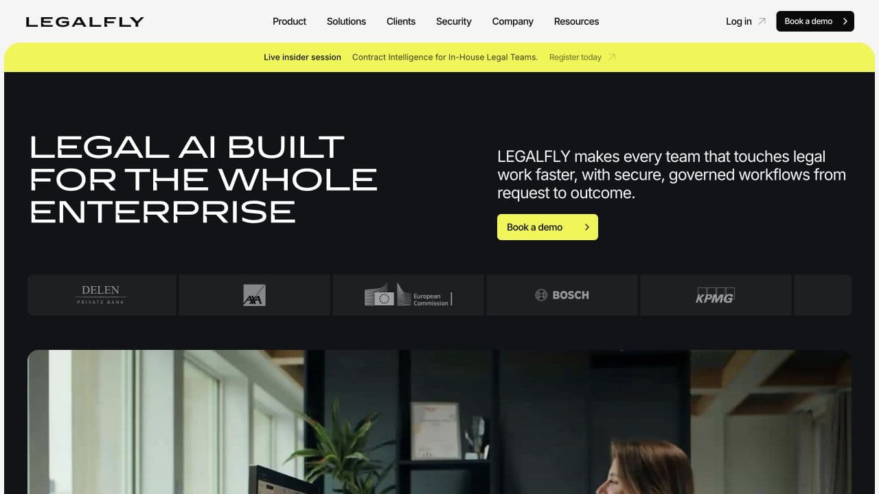 LegalFly website homepage screenshot