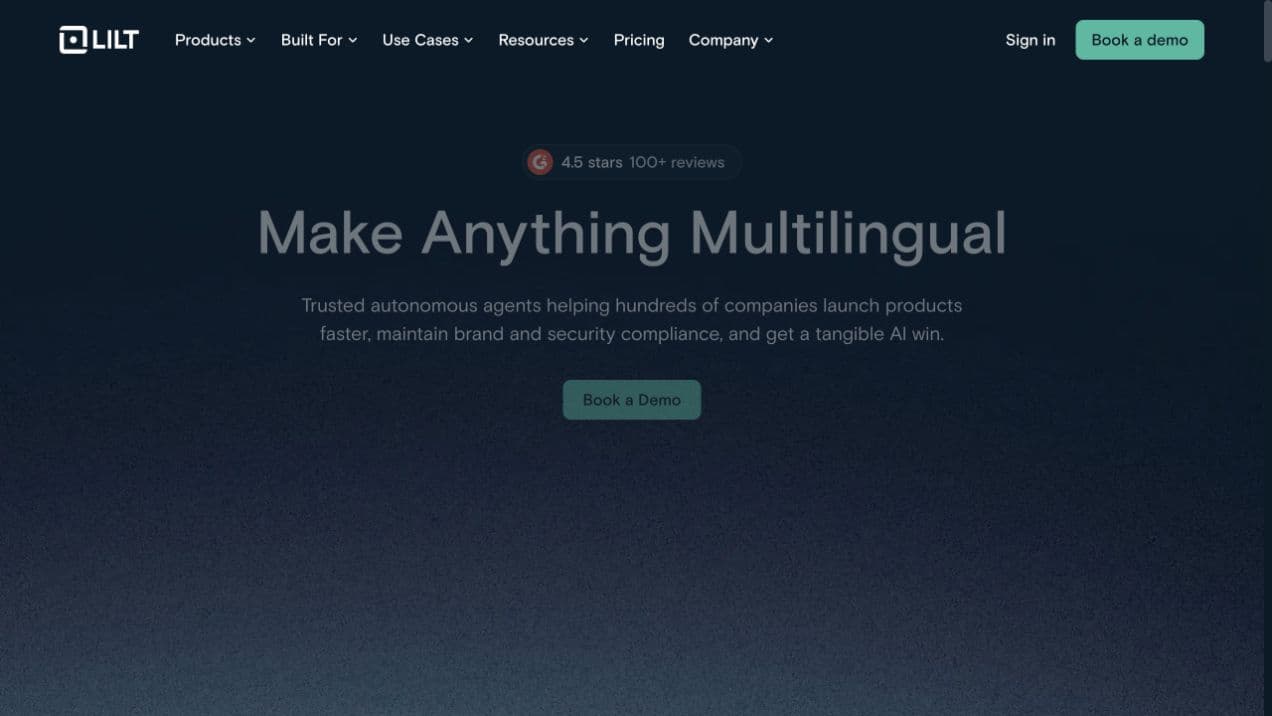 LILT website homepage screenshot