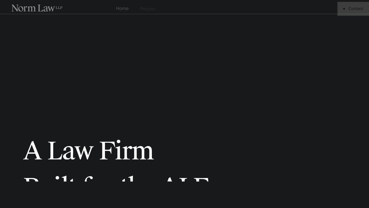 Norm Law website homepage screenshot