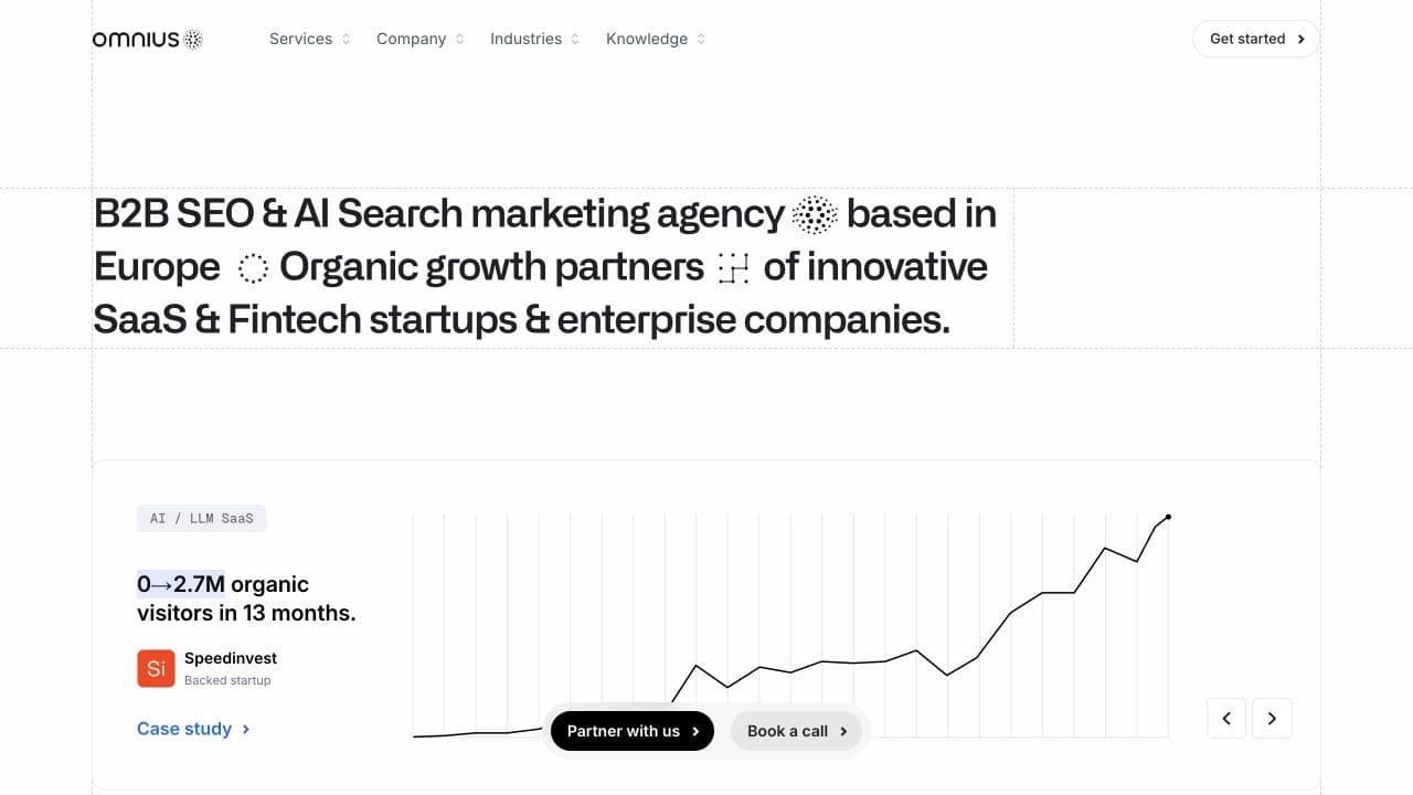 Omnius website homepage screenshot