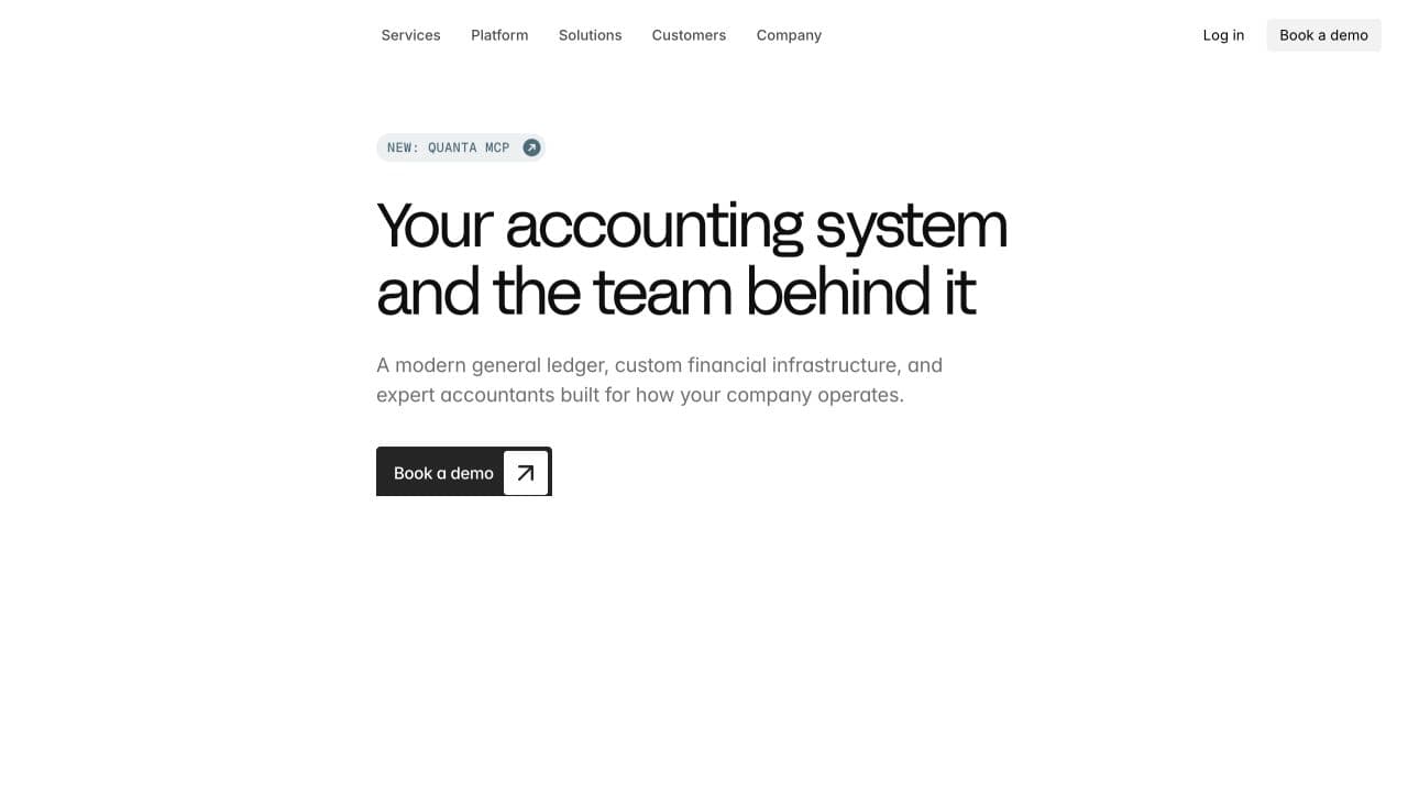 Quanta website homepage screenshot