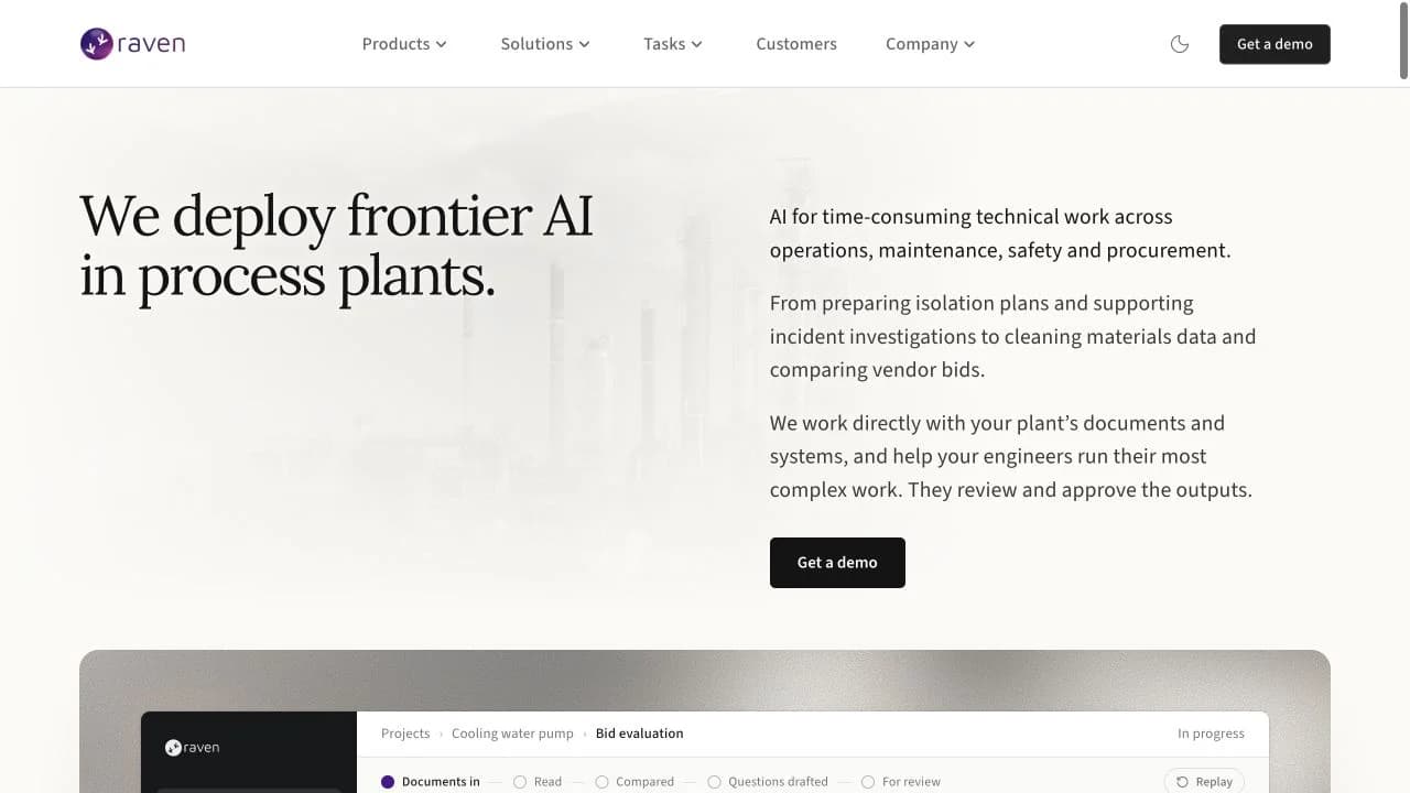 Raven — official website screenshot